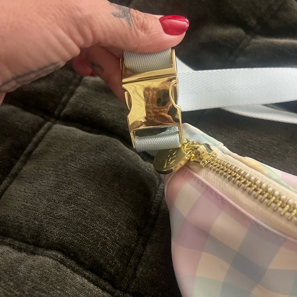 Stoney Clover Lane Pastel Checkered Crossbody Bag - Picture 5 of 8